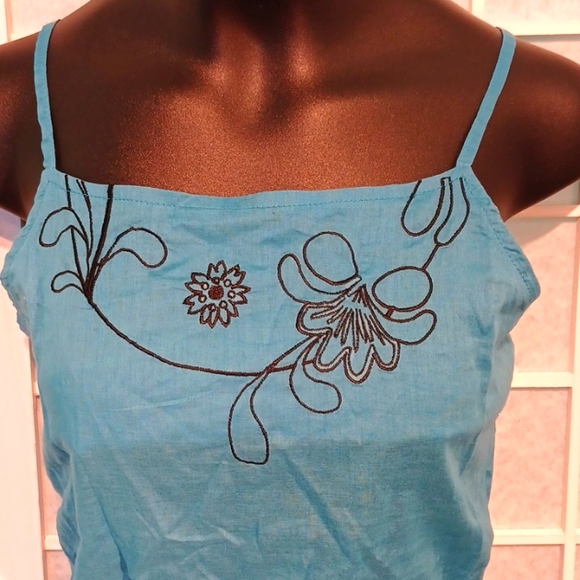 NEW! Rusty brand embroidered top in blue (5354) - Picture 2 of 8